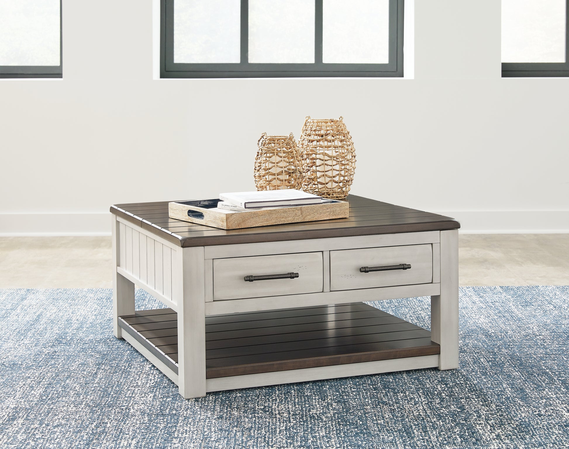 The Furniture Outlets - Ashley Furniture - Darborn Lift-Top Coffee Table - Lift Top Cocktail Table / Gray/Brown - T796-00