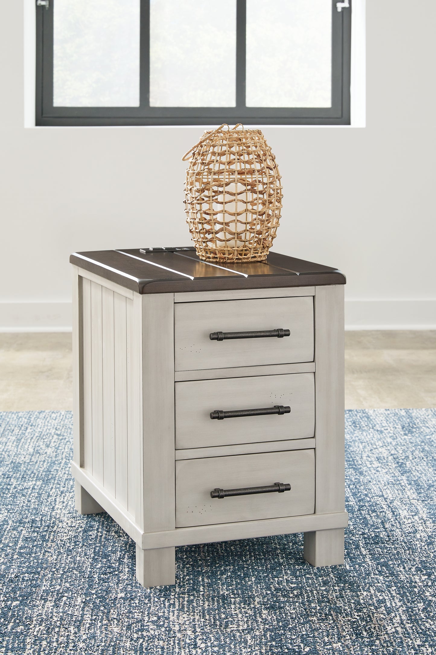 The Furniture Outlets - Ashley Furniture - Darborn Chairside End Table - Chair Side End Table / Gray/Brown - T796-7