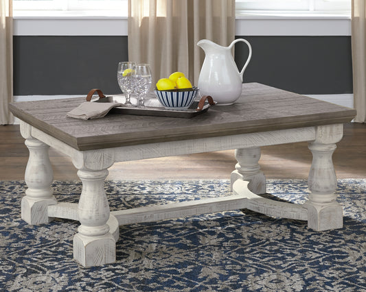 The Furniture Outlets - Ashley Furniture - Havalance Coffee Table - Rectangular Cocktail Table / Gray/White - T814-1