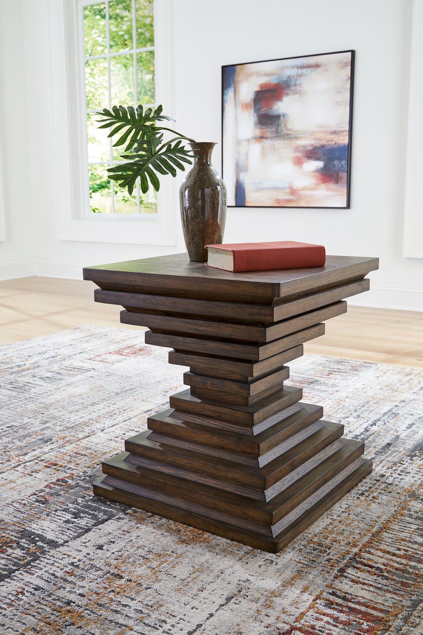 The Furniture Outlets - Ashley Furniture - Hannodream End Table - Square End Table / Warm Brown - T821-2