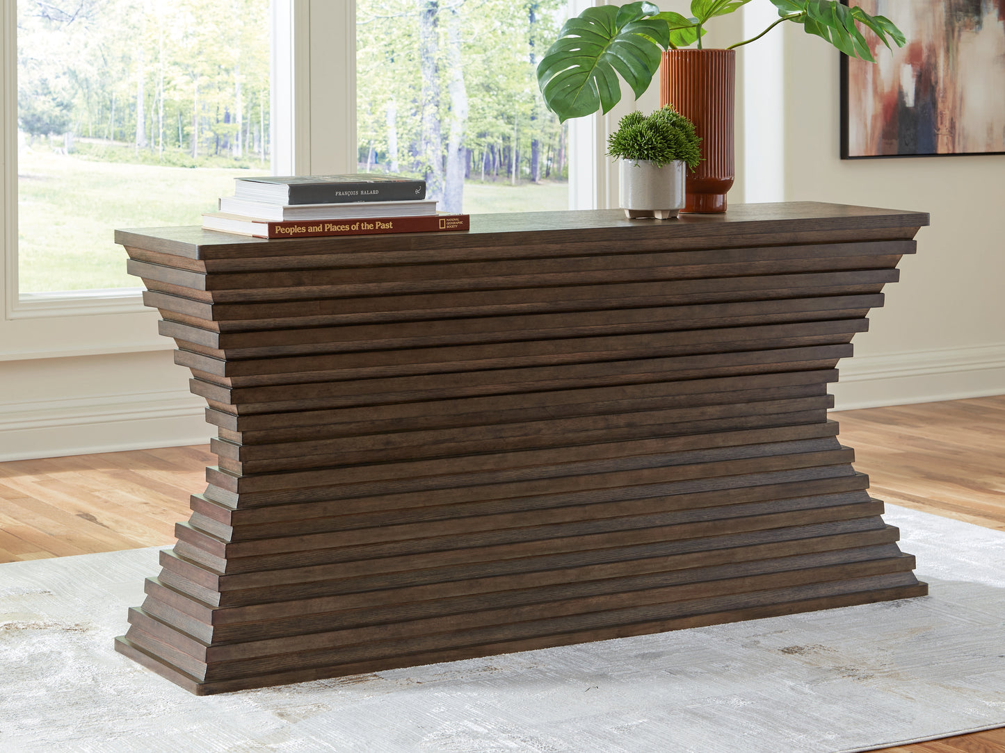 The Furniture Outlets - Ashley Furniture - Hannodream Sofa Table - Sofa Table / Warm Brown - T821-4