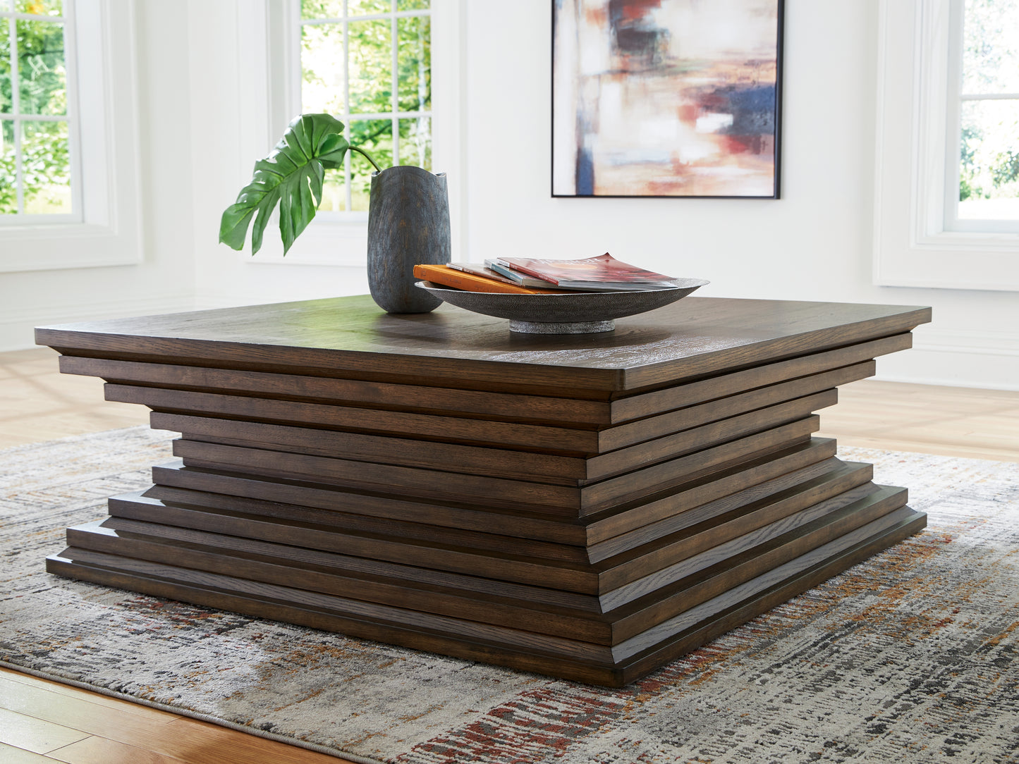 The Furniture Outlets - Ashley Furniture - Hannodream Coffee Table - Square Cocktail Table / Warm Brown - T821-8