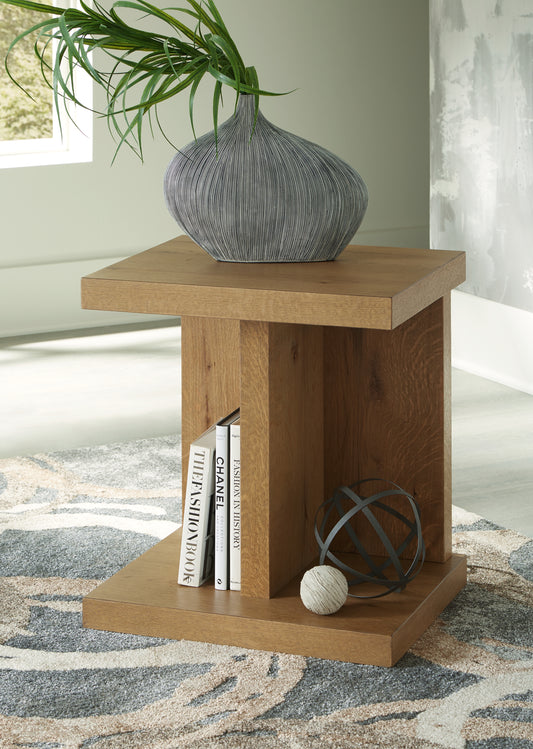 The Furniture Outlets - Ashley Furniture - Brinstead Chairside End Table - Chair Side End Table / Light Brown - T839-7