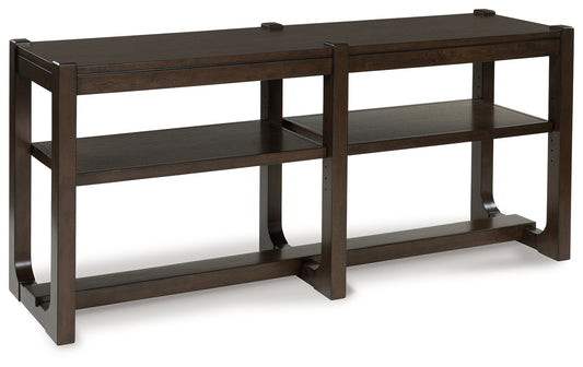 The Furniture Outlets - Ashley Furniture - Breckington Sofa Table - Sofa Table / Dark Brown - T856-4
