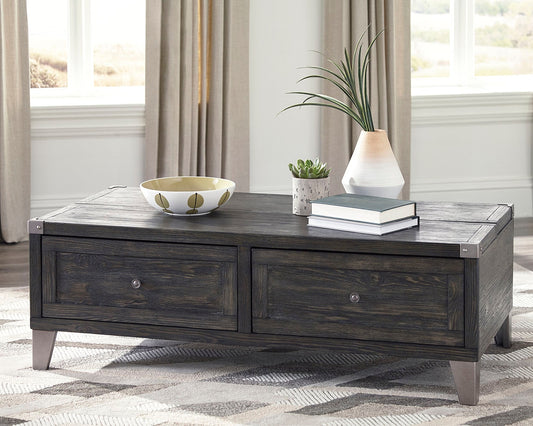 The Furniture Outlets - Ashley Furniture - Todoe Coffee Table with Lift Top - Lift Top Cocktail Table / Dark Gray - T901-9
