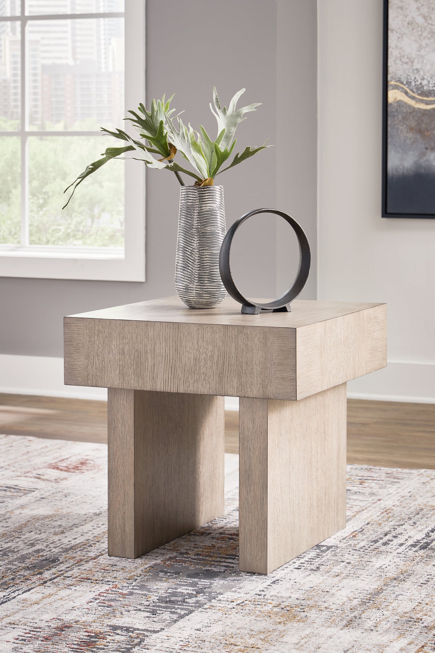 The Furniture Outlets - Ashley Furniture - Jorlaina End Table - Square End Table / Light Grayish Brown - T922-2