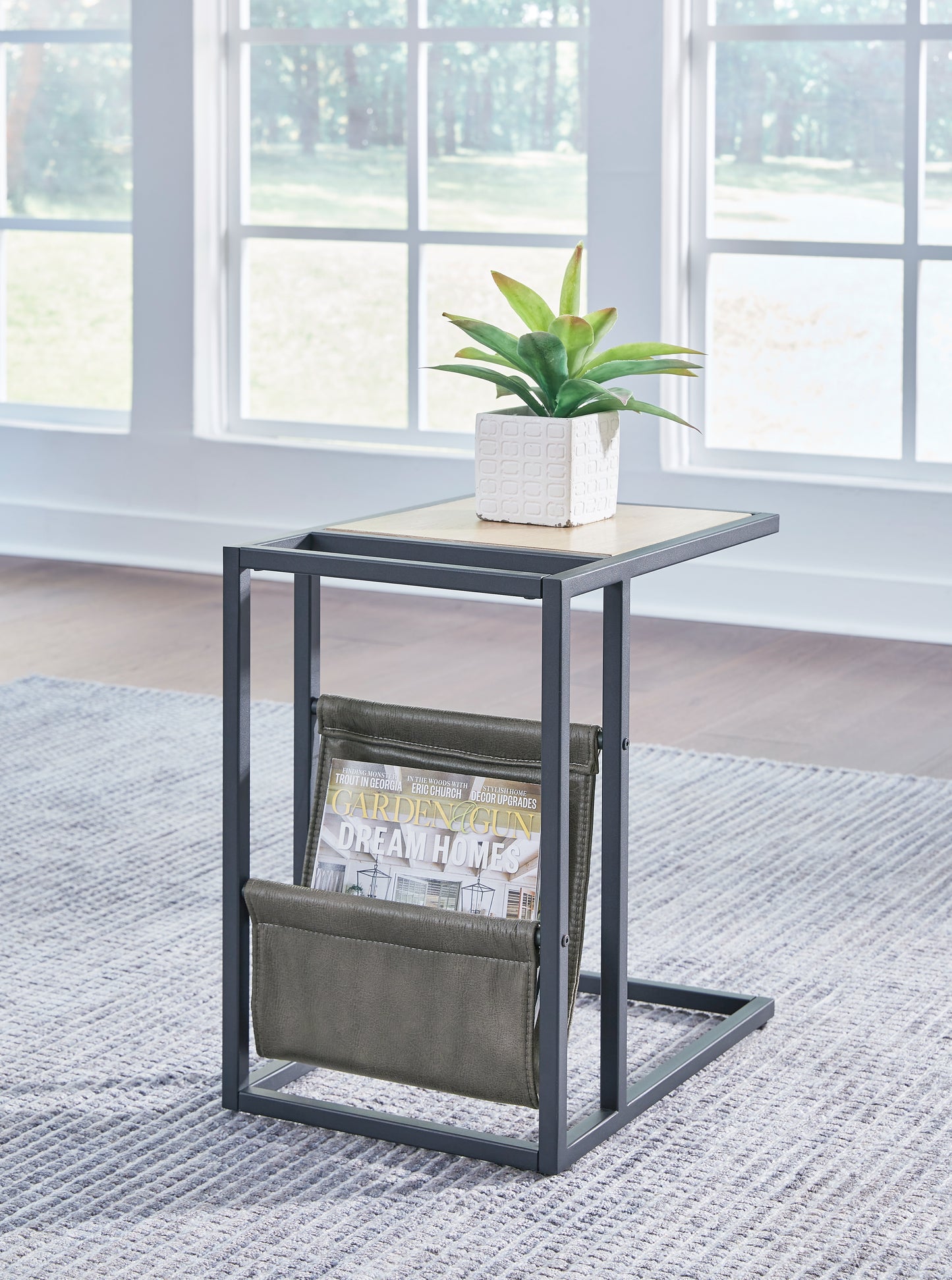 The Furniture Outlets - Ashley Furniture - Freslowe Chairside End Table - Chair Side End Table / Light Brown/Black - T931-107