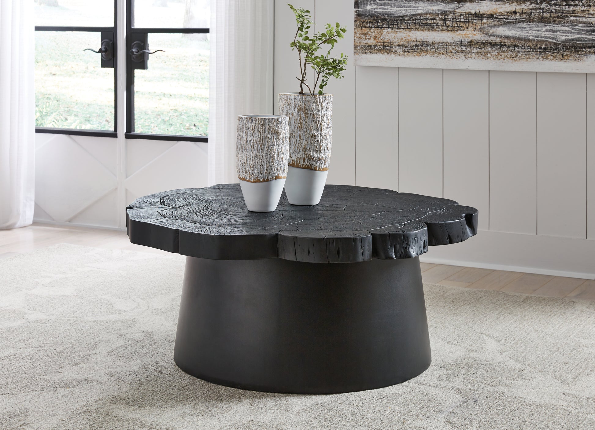The Furniture Outlets - Ashley Furniture - Wimbell Coffee Table - Round Cocktail Table / Black - T970-8
