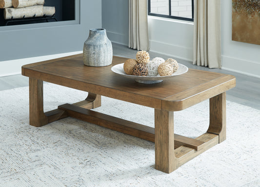 The Furniture Outlets - Ashley Furniture - Cabalynn Coffee Table - Rectangular Cocktail Table / Light Brown - T974-1