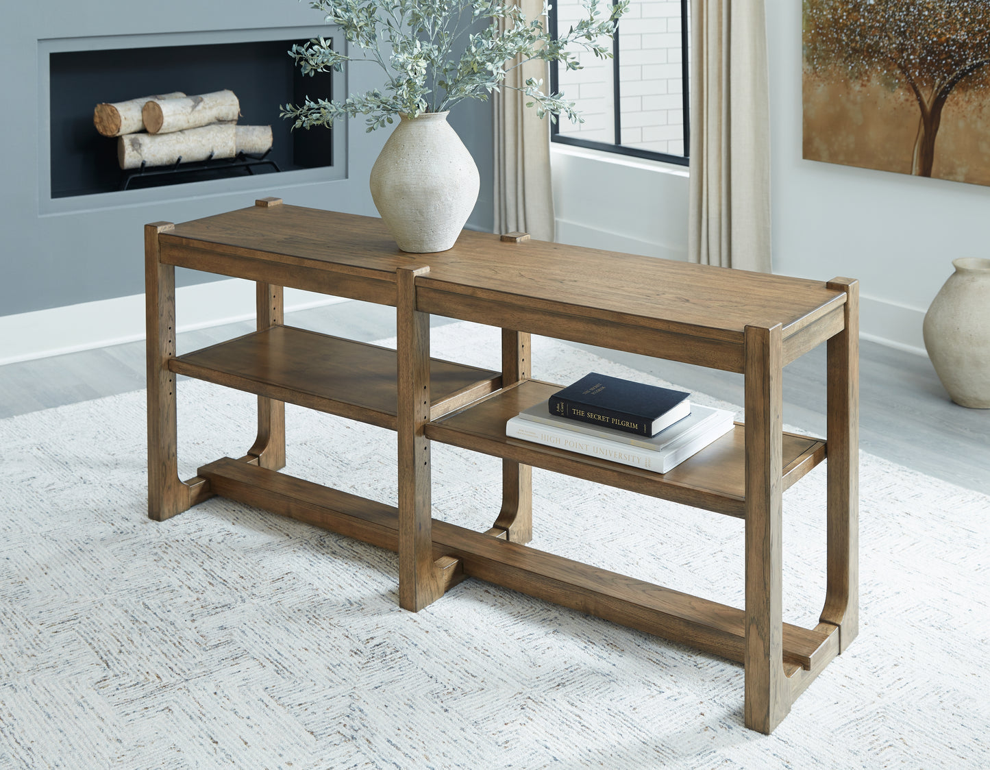 The Furniture Outlets - Ashley Furniture - Cabalynn Sofa Table - Sofa Table / Light Brown - T974-4