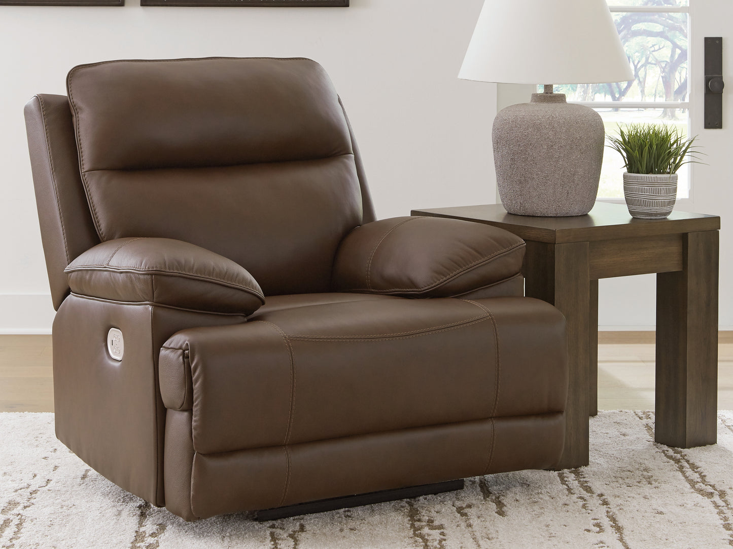 The Furniture Outlets - Ashley Furniture - VonRyan Living Room - PWR REC Loveseat/CON/ADJ HDRST / Tobacco - U1040018
