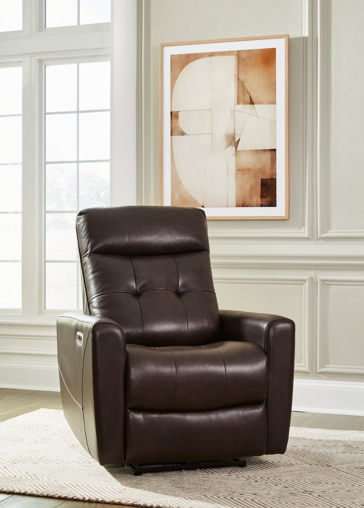 The Furniture Outlets - Ashley Furniture - Pisgham Living Room - PWR Recliner/ADJ Headrest / Chocolate - U1050013
