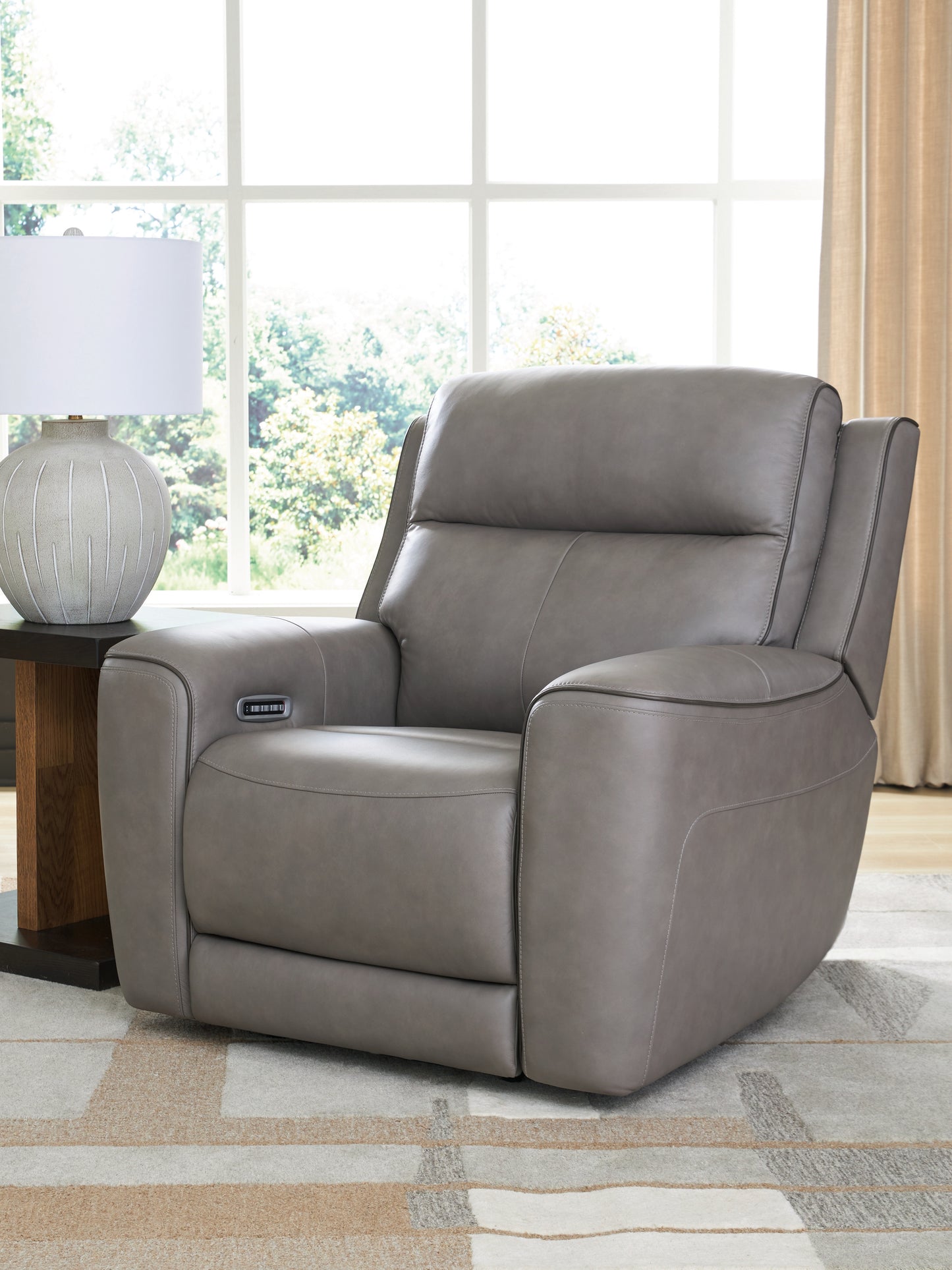 The Furniture Outlets - Ashley Furniture - 5Z-Comfort Living Room - PWR REC Sofa with ADJ Headrest / Onyx - PCU1090215