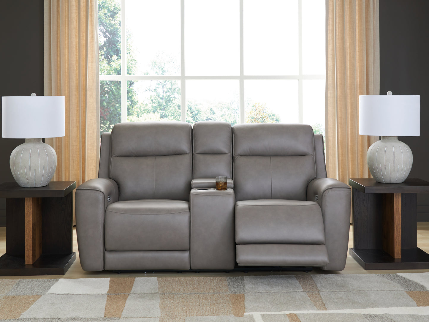 The Furniture Outlets - Ashley Furniture - 5Z-Comfort Living Room - PWR REC Loveseat/CON/ADJ HDRST / Coin - PCU1090018