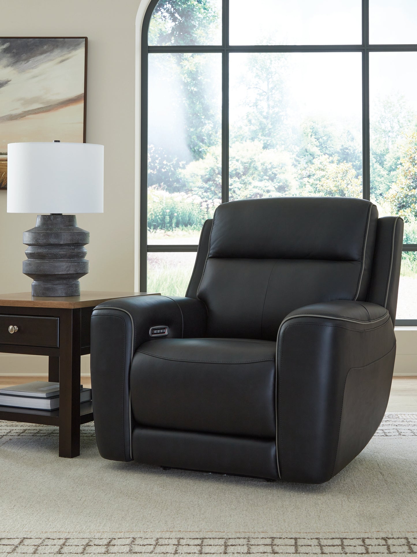 The Furniture Outlets - Ashley Furniture - 5Z-Comfort Living Room - PWR Recliner/ADJ Headrest / Onyx - PCU1090213