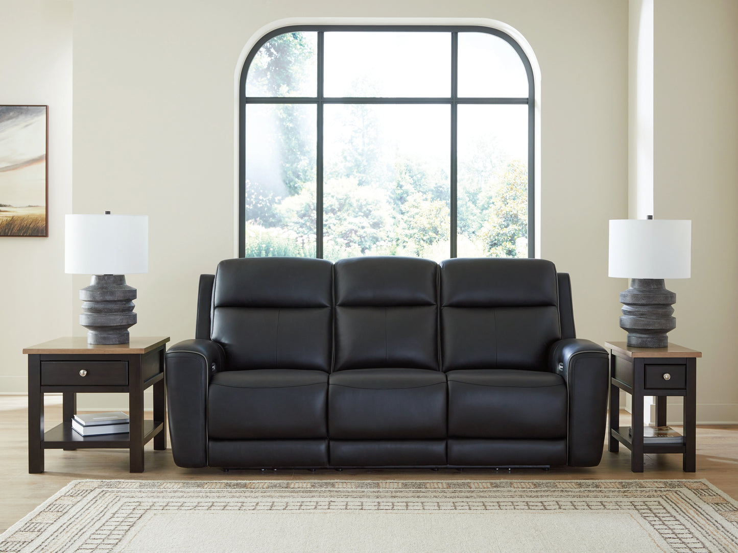 The Furniture Outlets - Ashley Furniture - 5Z-Comfort Living Room - PWR REC Sofa with ADJ Headrest / Onyx - PCU1090215