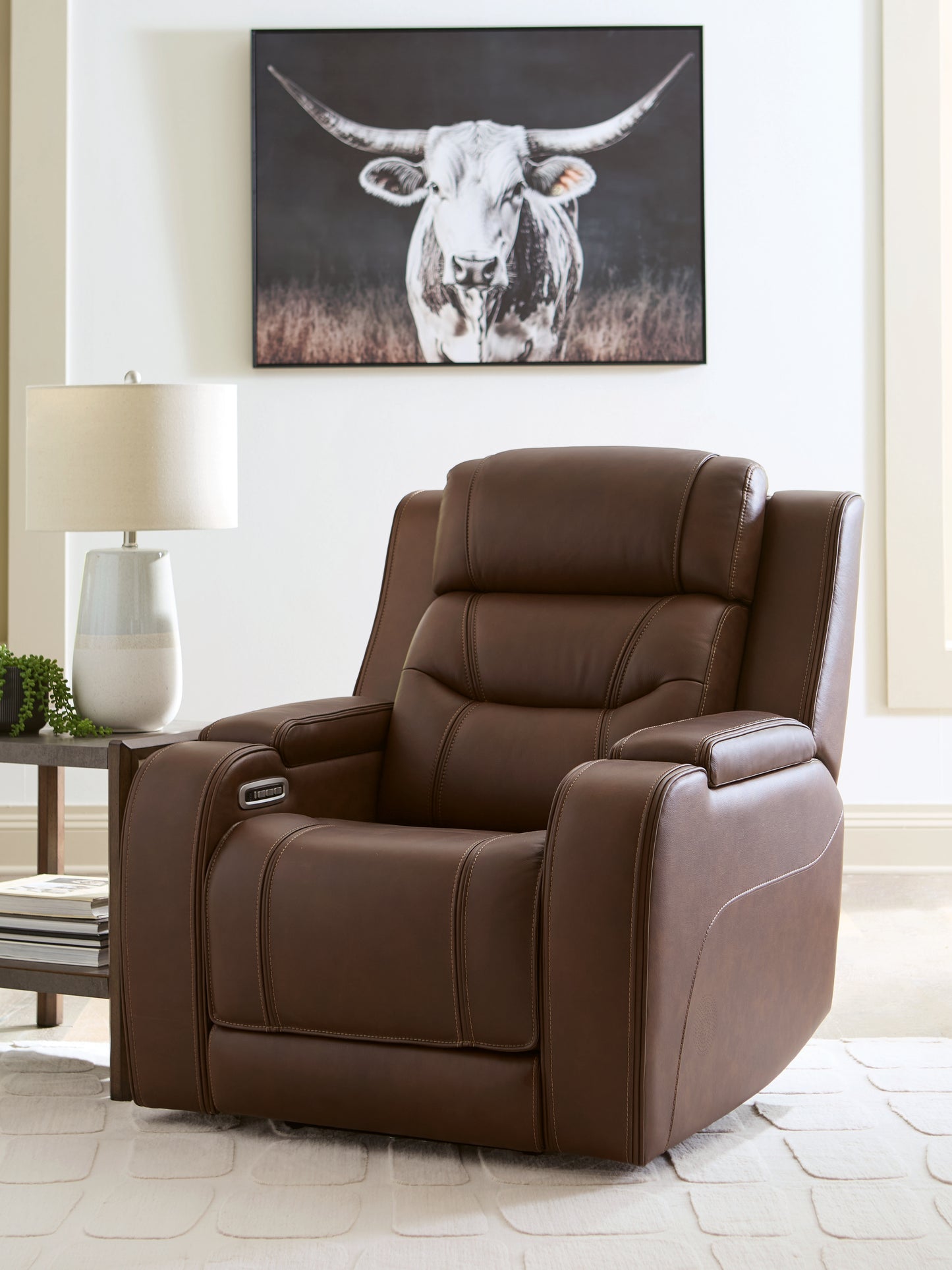The Furniture Outlets - Ashley Furniture - Knightington Living Room - Power Recliner w/Audio Seating / Brown - PCU1160213A