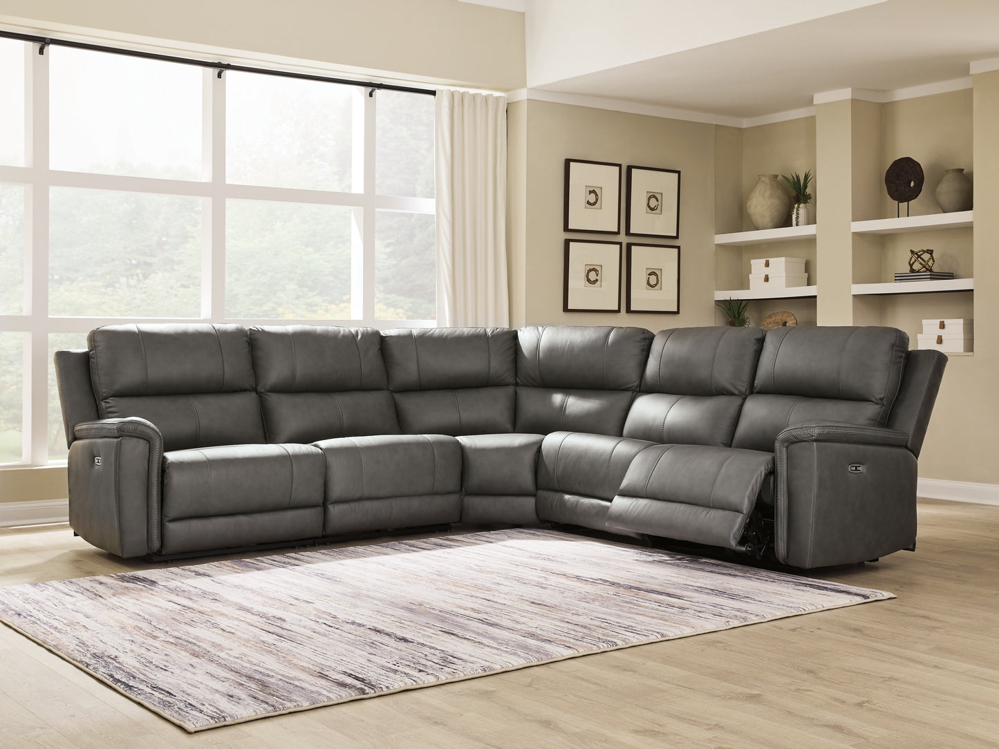 The Furniture Outlets - Ashley Furniture - Bleckley Sectional - 5-Piece Power Reclining Sectional / Anchor - PCU12000S4