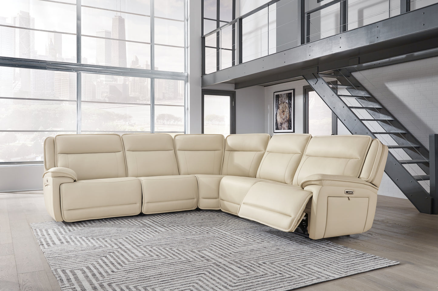 The Furniture Outlets - Ashley Furniture - Double Deal Sectional - 5-Piece Power Reclining Sectional / Almond - U13001S2