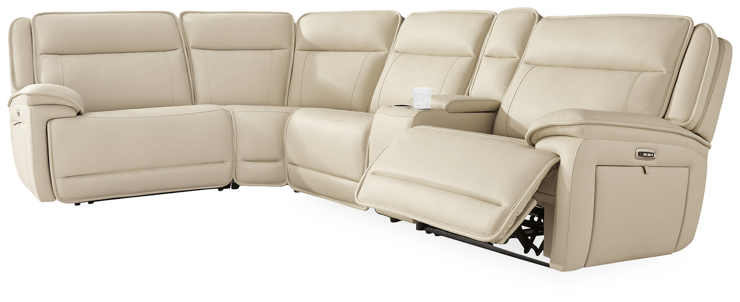 The Furniture Outlets - Ashley Furniture - Double Deal Sectional - 5-Piece Reclining Sectional with Console / Almond - U13001S8