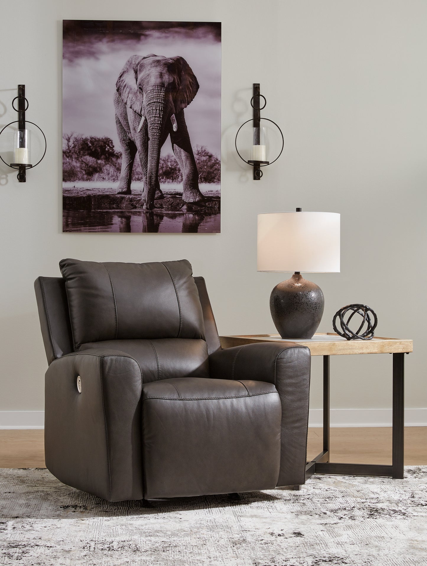 The Furniture Outlets - Ashley Furniture - Boxmere Living Room - Power Rocker Recliner / Storm - U1310098