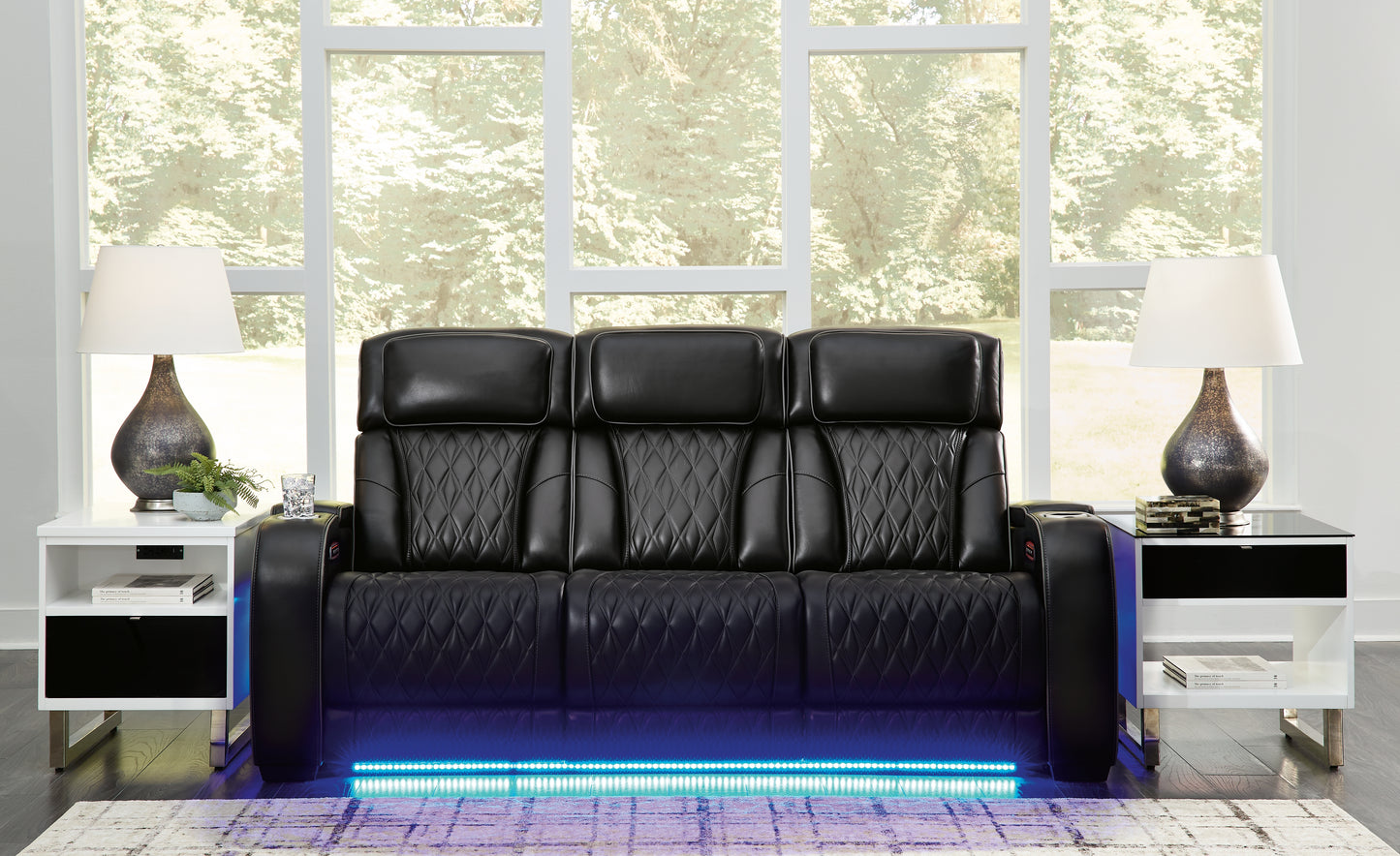 The Furniture Outlets - Ashley Furniture - Boyington Living Room - PWR REC Sofa with ADJ Headrest / Black - U2710615