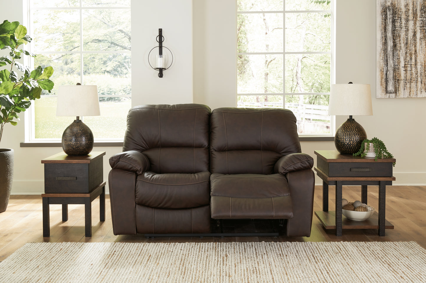 The Furniture Outlets - Ashley Furniture - Leesworth Living Room - Power Rocker Recliner / Ocean - U4380998