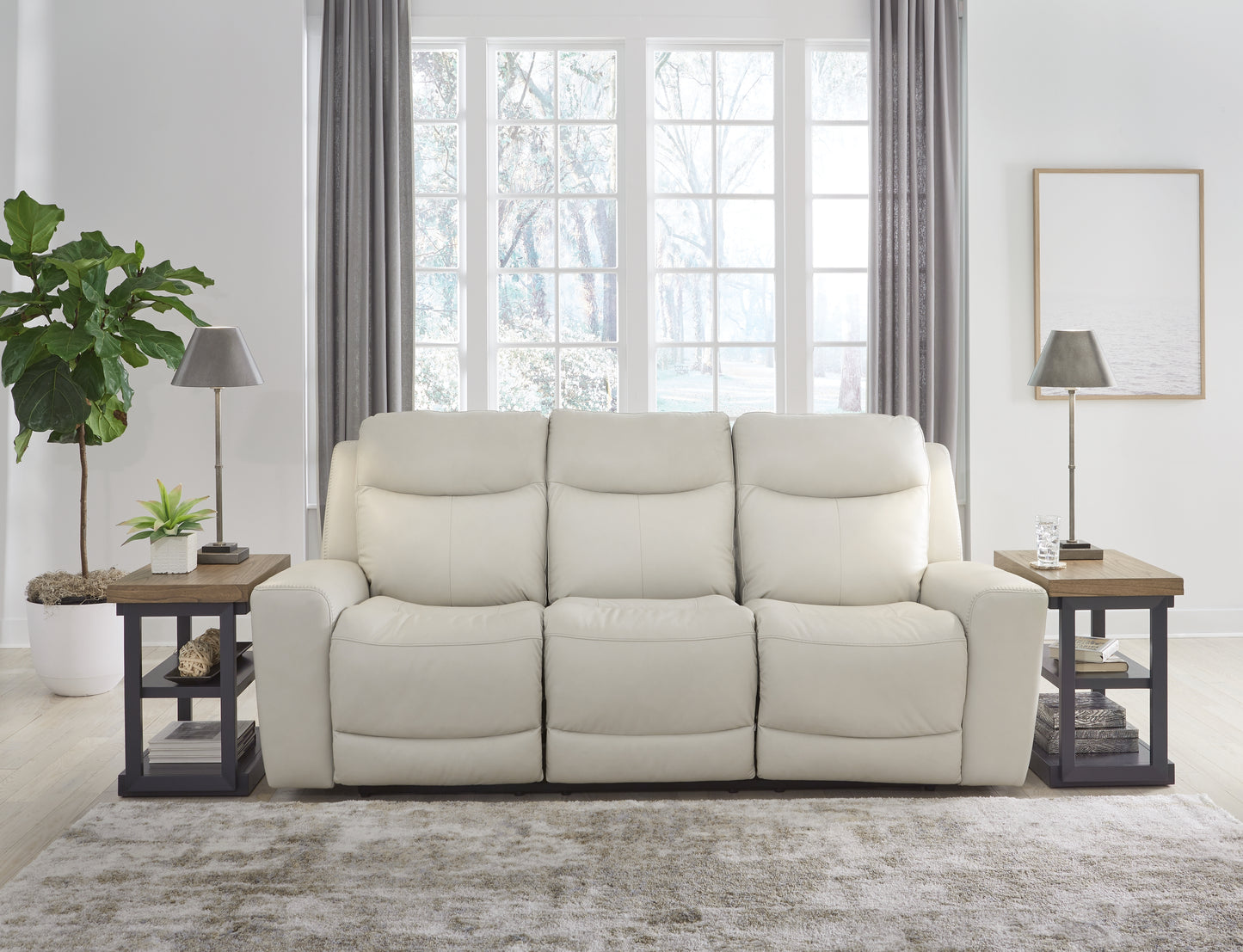 The Furniture Outlets - Ashley Furniture - Mindanao Living Room - PWR REC Sofa with ADJ Headrest / Coconut - U5950515