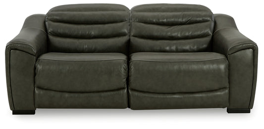 The Furniture Outlets - Ashley Furniture - Center Line Sectional - 3-Piece Power Reclining Sectional Sofa / Dark Gray - U63404S5