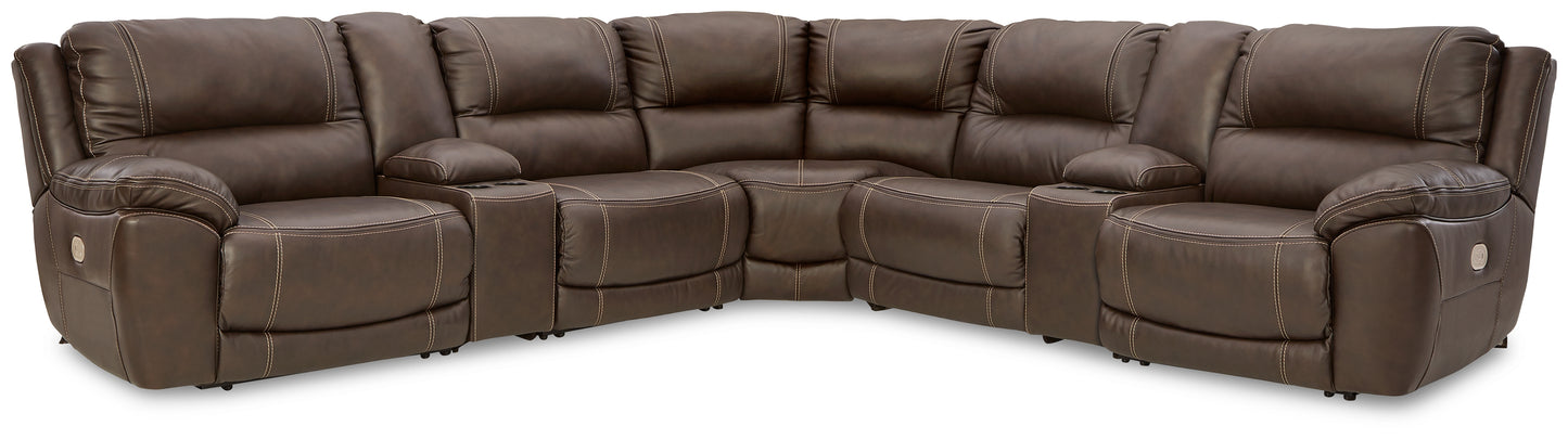 The Furniture Outlets - Ashley Furniture - Dunleith Sectional - 7-Piece Power Reclining Sectional / Chocolate - U71604S7
