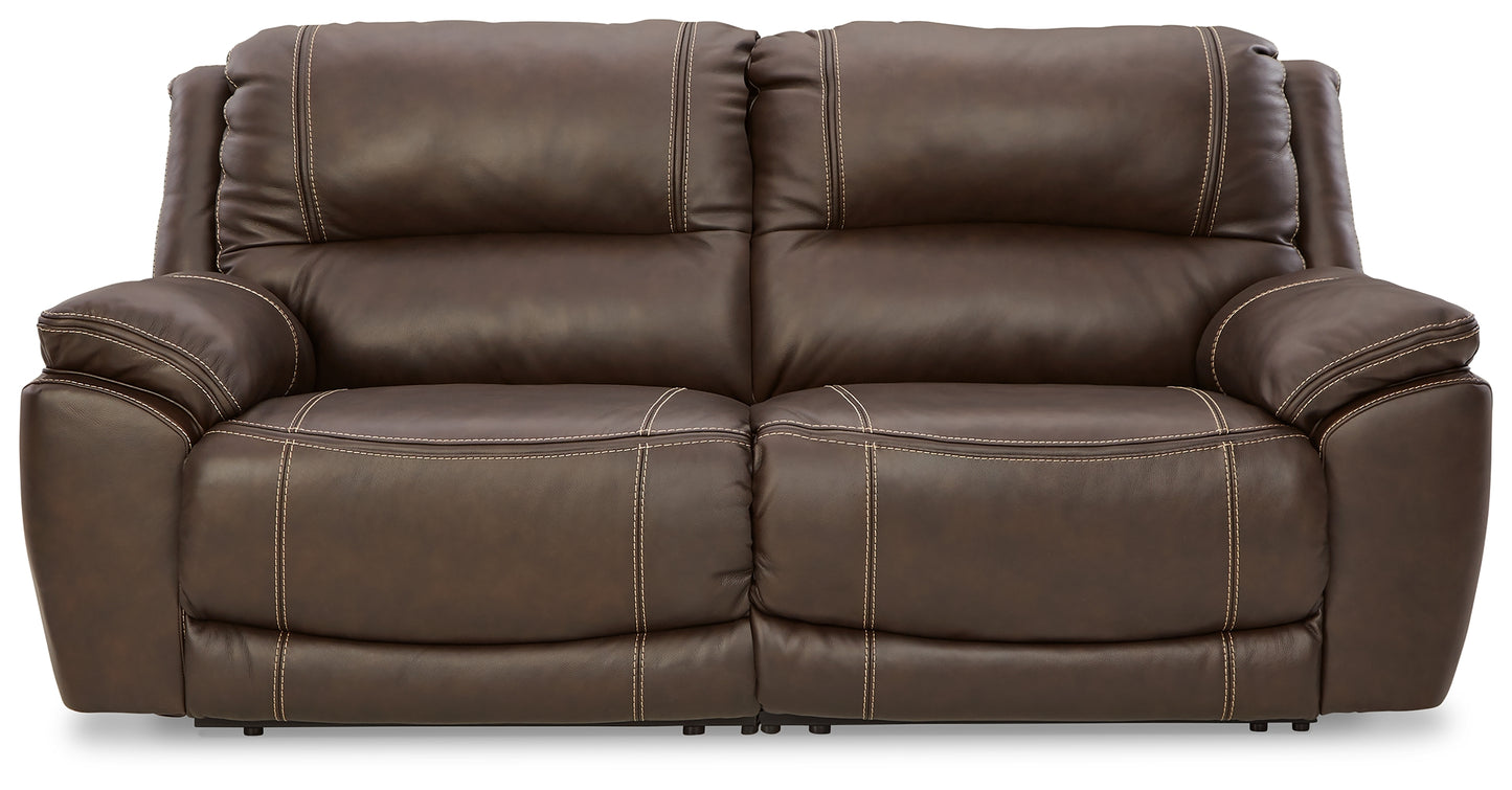 The Furniture Outlets - Ashley Furniture - Dunleith Sectional - 2-Piece Power Reclining Sectional Loveseat / Chocolate - U71604S3