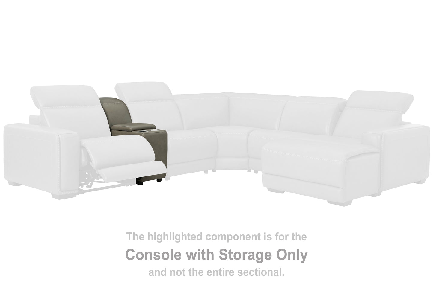 The Furniture Outlets - Ashley Furniture - Correze Sectional - Console with Storage / Gray - U9420257