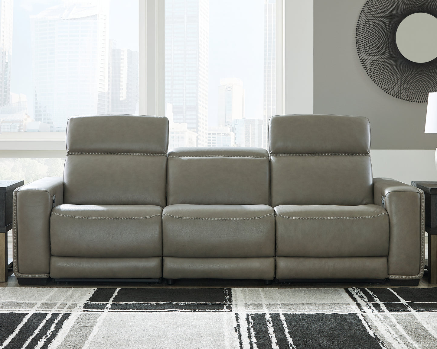 The Furniture Outlets - Ashley Furniture - Correze Sectional - 3-Piece Power Reclining Sectional Sofa / Gray - U94202S2