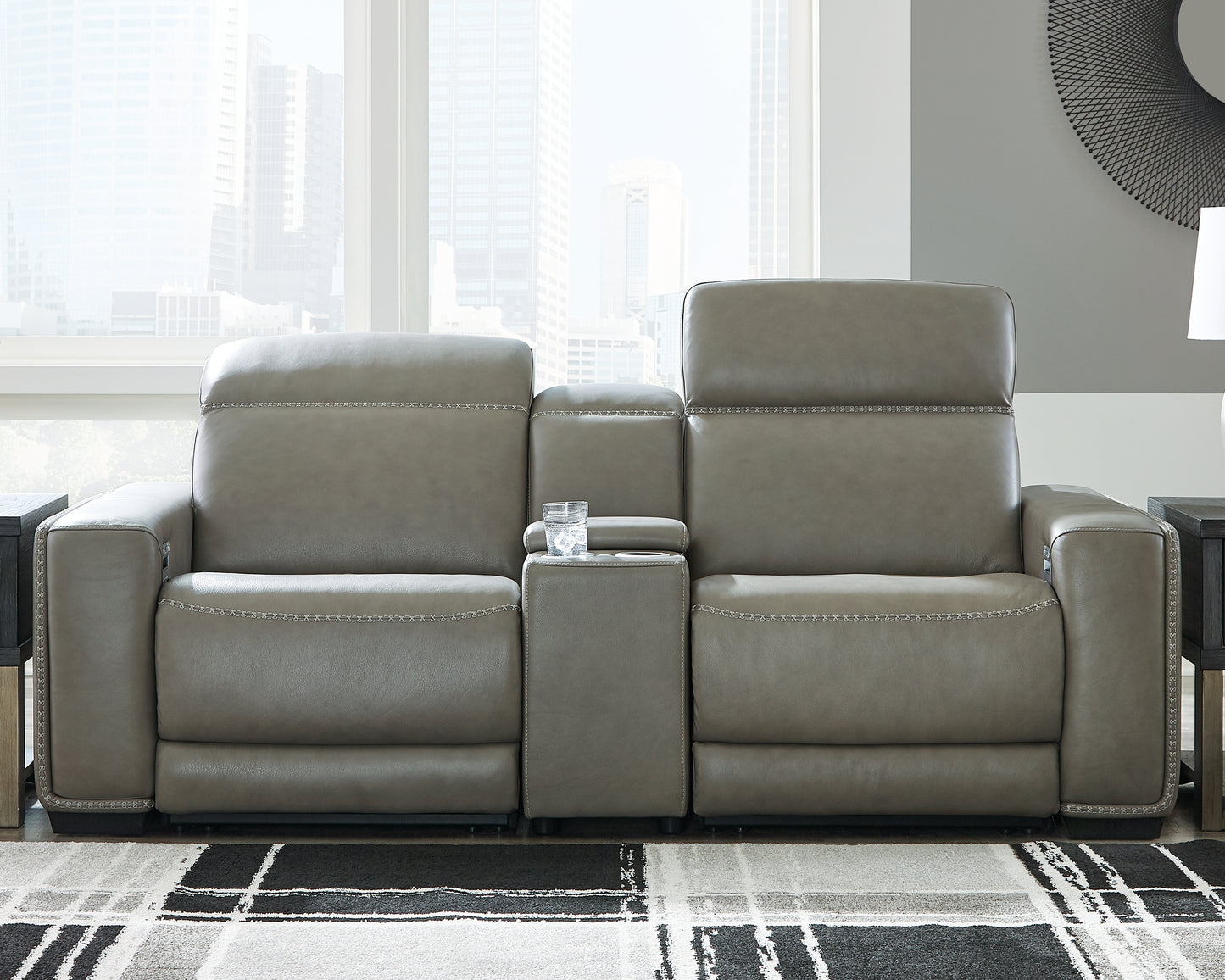 The Furniture Outlets - Ashley Furniture - Correze Sectional - 3-Piece Power Reclining Sectional with Chaise / Gray - U94202S11