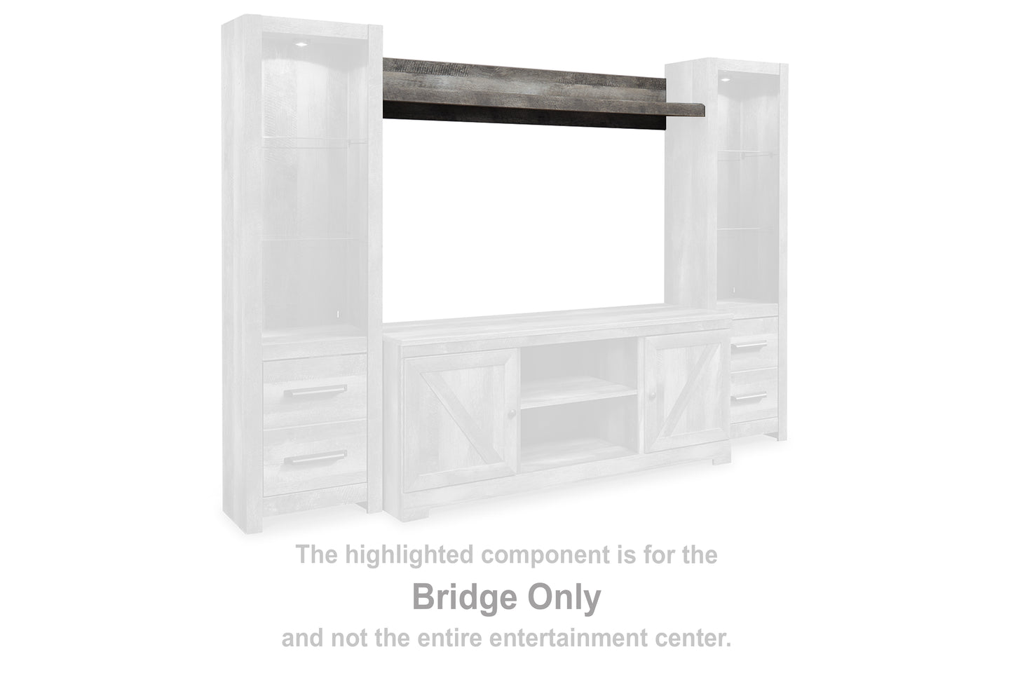 The Furniture Outlets - Ashley Furniture - Wynnlow Entertainment Center - Bridge / Gray - W440-27