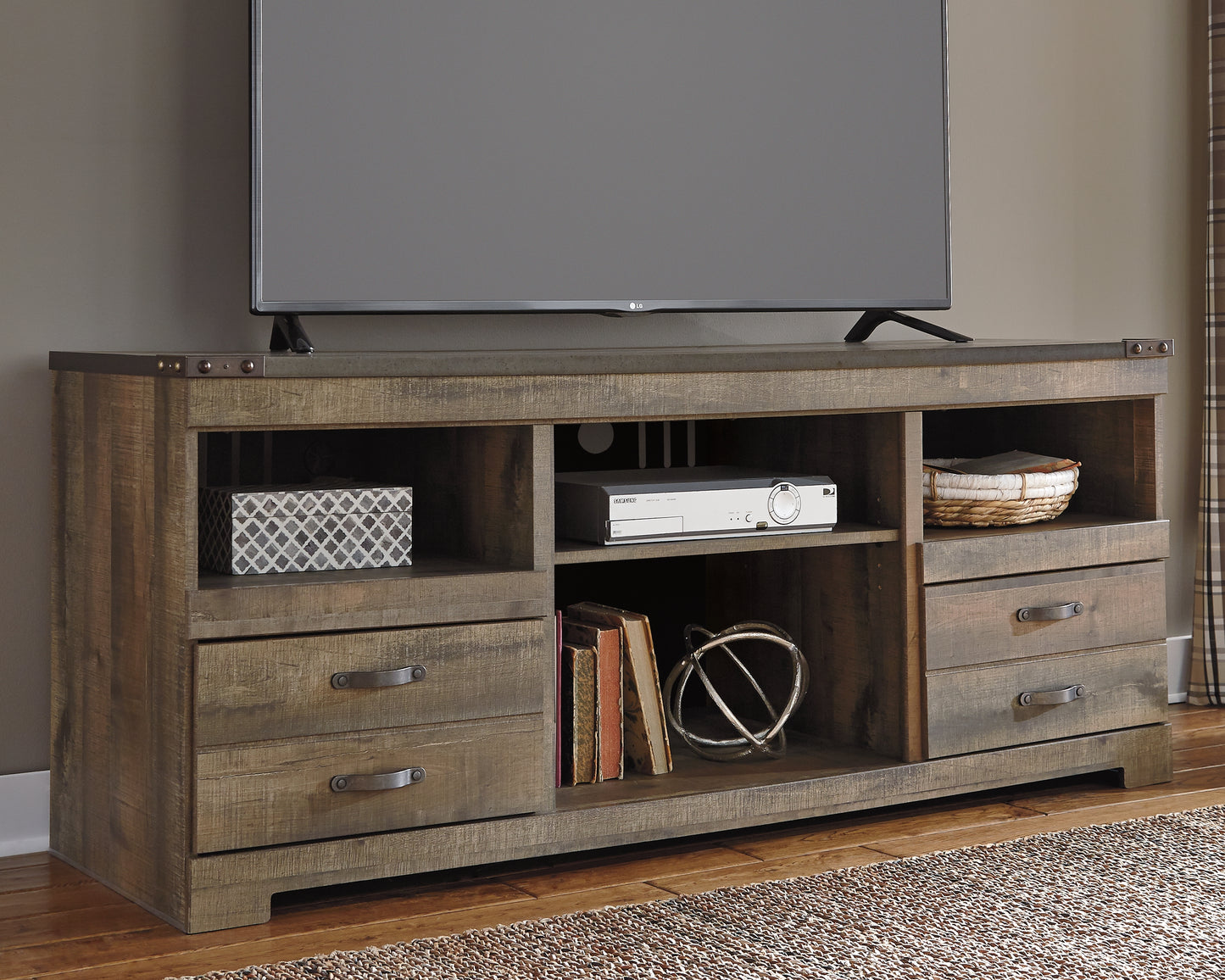 The Furniture Outlets - Ashley Furniture - Trinell TV Stand - 63" / Brown - W446-68
