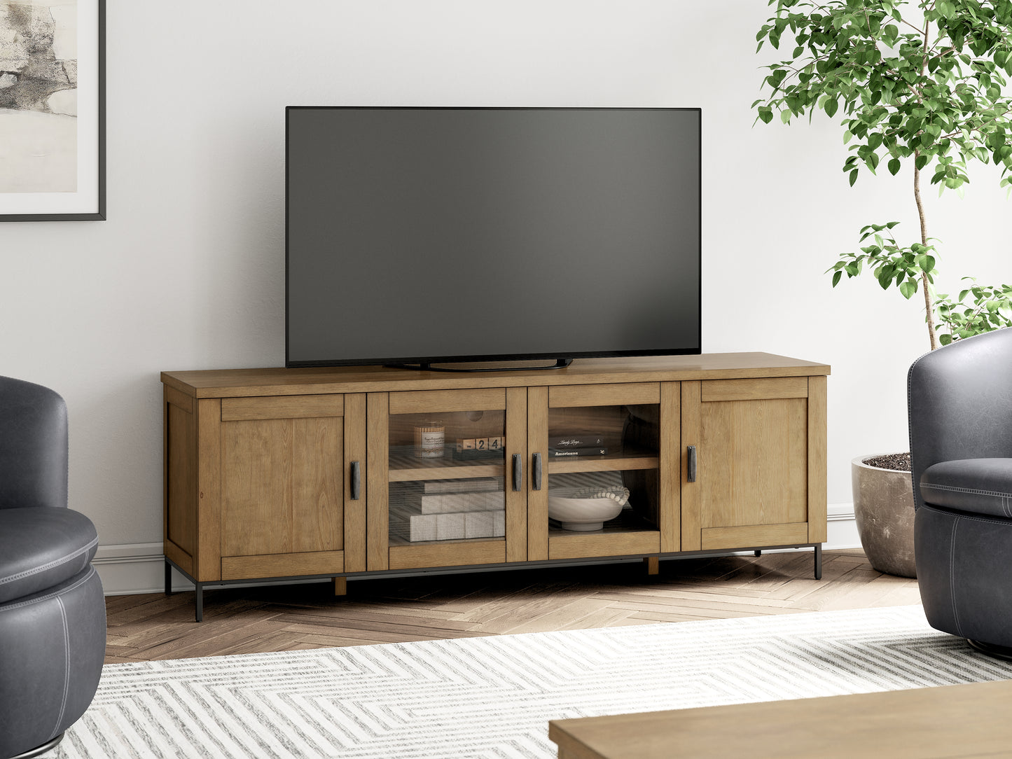The Furniture Outlets - Ashley Furniture - Torlanta 72" TV Stand - 72" / Brown - W686-68