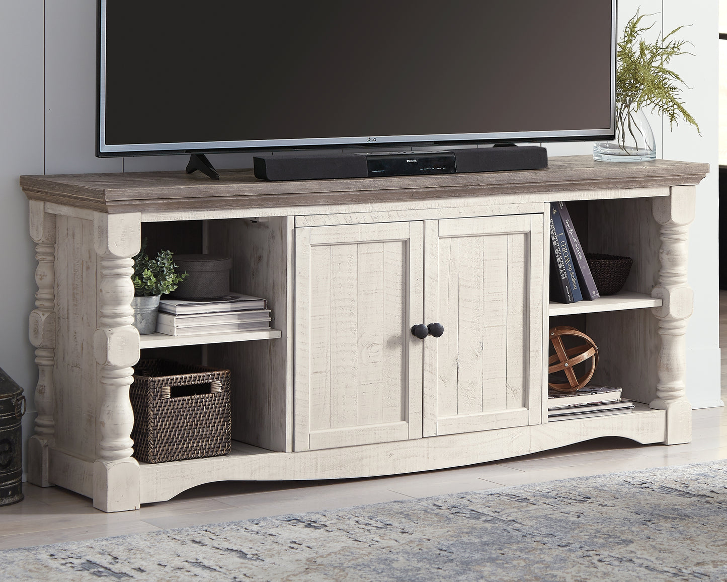 The Furniture Outlets - Ashley Furniture - Havalance 67" TV Stand - 67" / Two-tone - W814-30