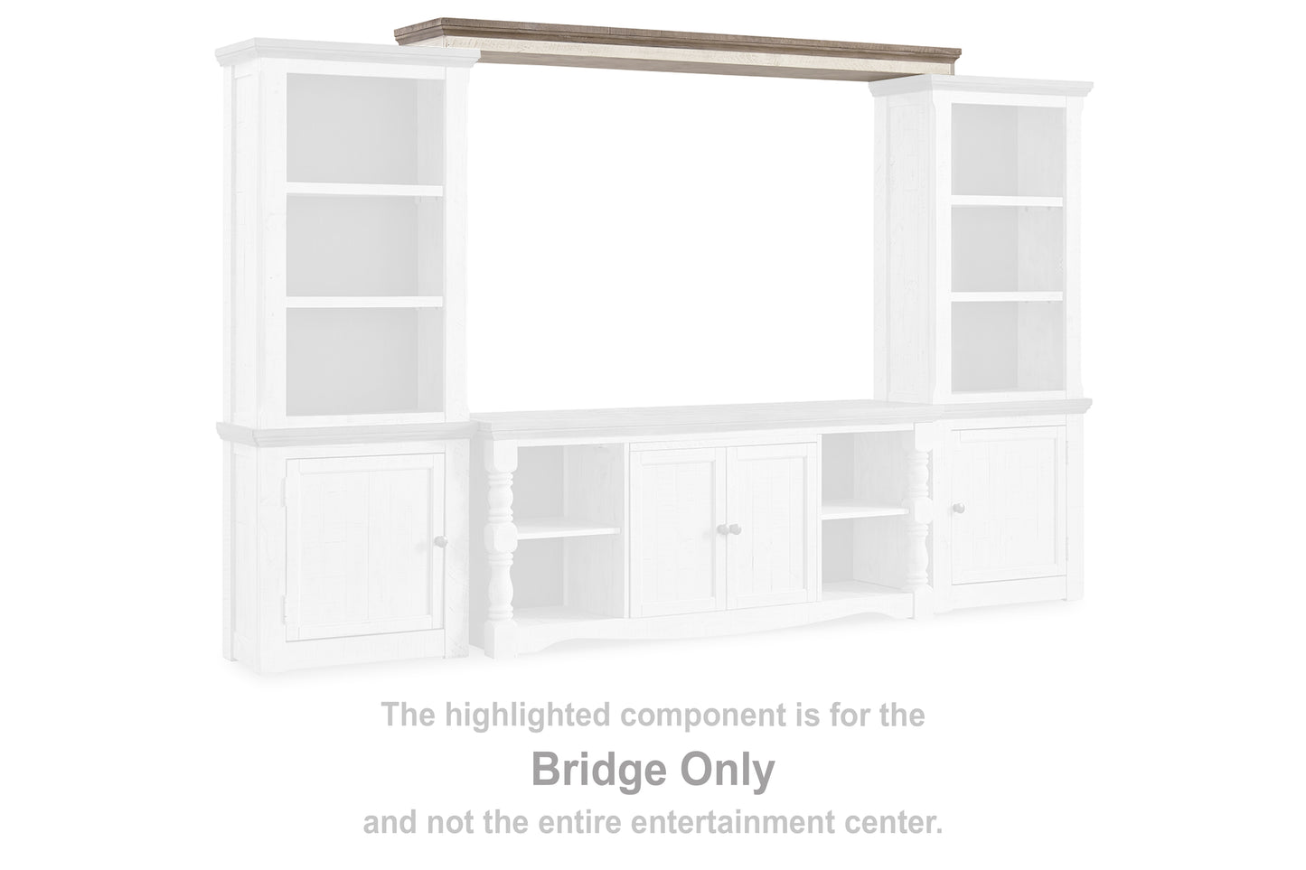 The Furniture Outlets - Ashley Furniture - Havalance Entertainment Center - Bridge / Two-tone - W814-35