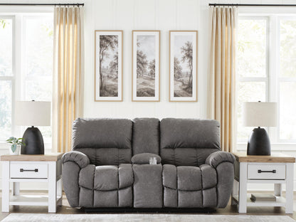 The Furniture Outlets - Ashley Furniture - Bakerstein Living Room - PWR REC Loveseat/CON/ADJ HDRST - PC1250318