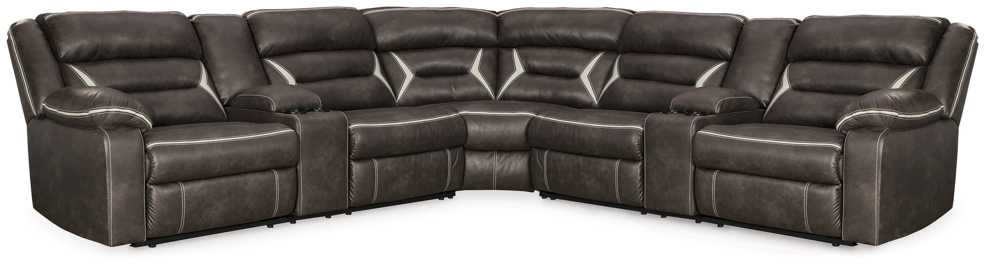 The Furniture Outlets - Ashley Furniture - Kincord Sectional - 3-Piece Power Reclining Sectional / Midnight - 13104S5