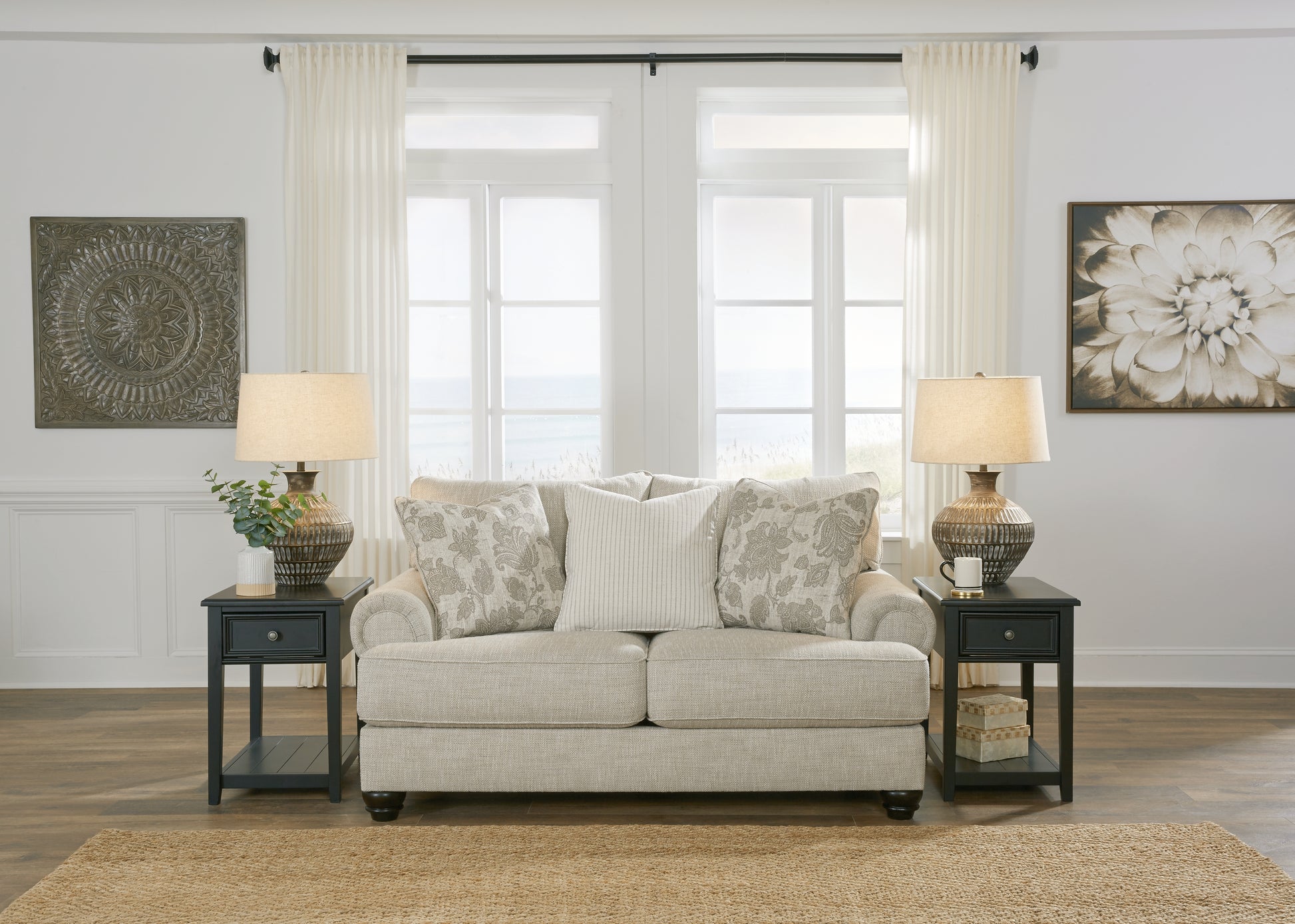 The Furniture Outlets - Ashley Furniture - Asanti Living Room - Sofa / Fog - 1320138