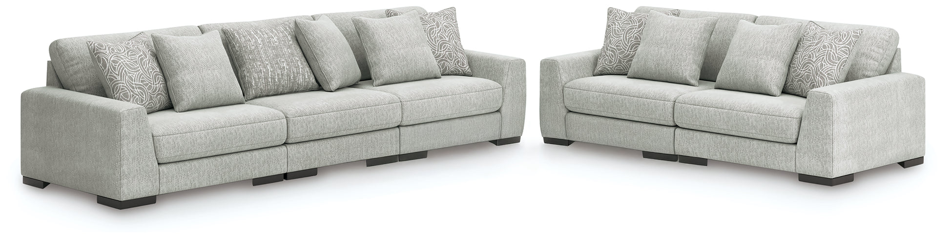 The Furniture Outlets - Ashley Furniture - Regent Park 3-Piece Sectional Sofa and 2-Piece Sectional Loveseat - 3-Piece Sectional Sofa and 2-Piece Sectional Loveseat / Pewter - 14404U4