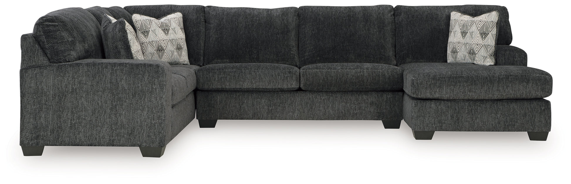 The Furniture Outlets - Ashley Furniture - Hollyview Sectional - LAF 3-Piece Sectional with Chaise / Shadow - 15205S1