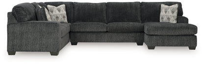 The Furniture Outlets - Ashley Furniture - Hollyview Sectional - LAF 3-Piece Sectional with Chaise / Shadow - 15205S1