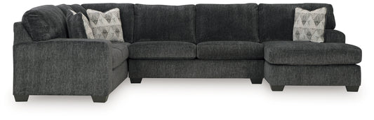 The Furniture Outlets - Ashley Furniture - Hollyview Sectional - LAF 3-Piece Sectional with Chaise / Shadow - 15205S1