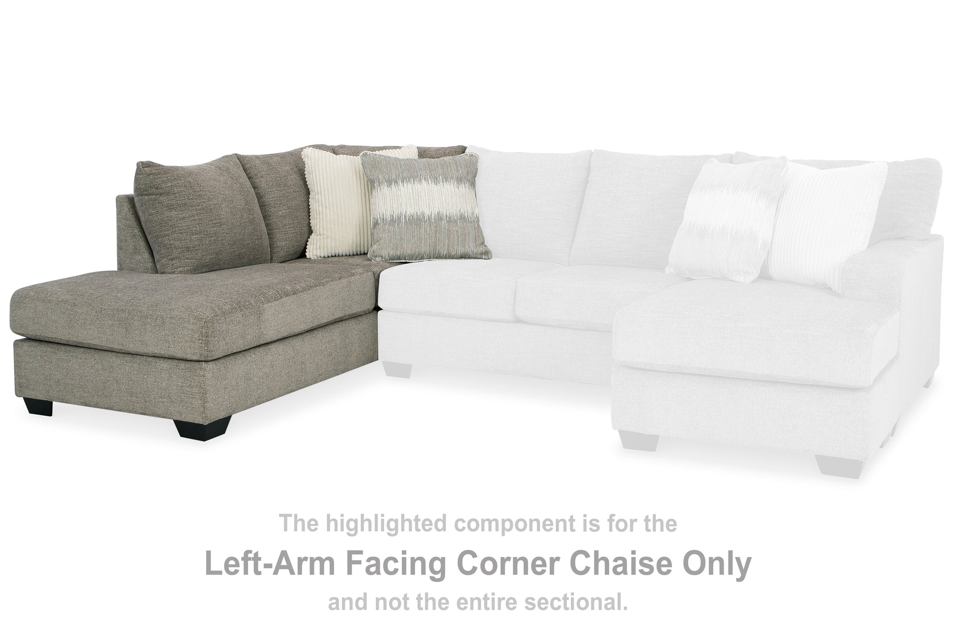 The Furniture Outlets - Ashley Furniture - Creswell Sectional - LAF Corner Chaise / Stone - 1530516