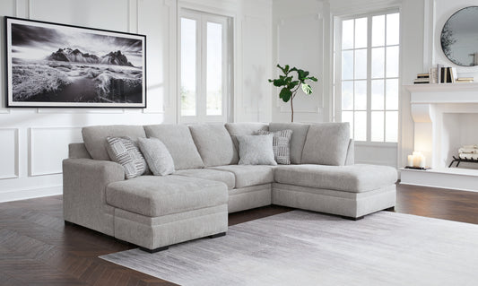 The Furniture Outlets - Ashley Furniture - Gabyleigh Sectional - RAF 2-Piece Sectional with Chaise / Nickel - 20904S2