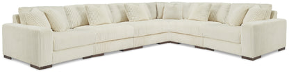 The Furniture Outlets - Ashley Furniture - Lindyn Sectional - RAF 6-Piece Sectional / Ivory - 21104S20