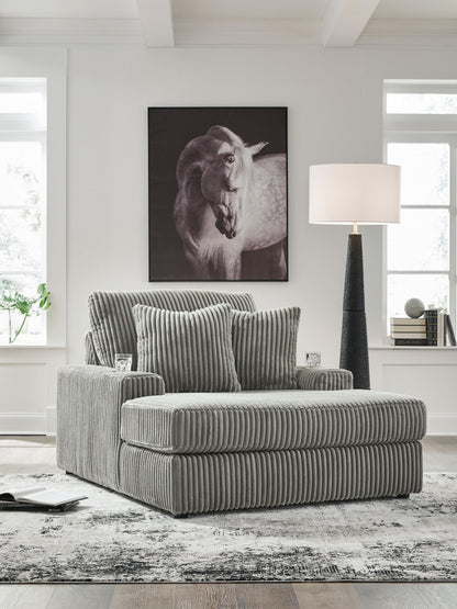 The Furniture Outlets - Ashley Furniture - Lindyn Living Room - Chaise / Fog - 2110515
